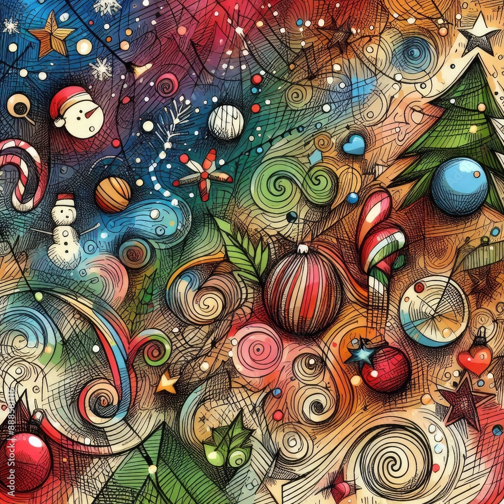 Whimsical Christmas Wonderland: A Colorful Doodle of Festive Cheer with Generative AI. Whimsical Christmas Wonderland: A Colorful Doodle of Festive Cheer with Generative AI.