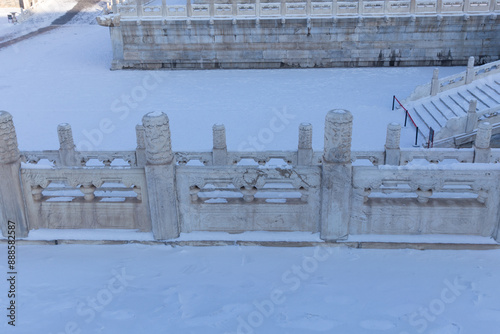 China Forbidden City snow scene photo