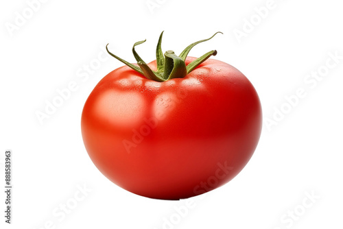 Detailed Tomato Cutout On PNG Background