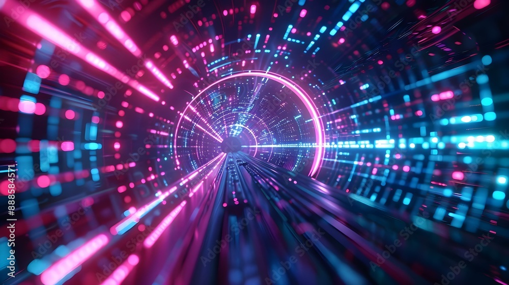 Obraz premium Abstract futuristic technology background with lines