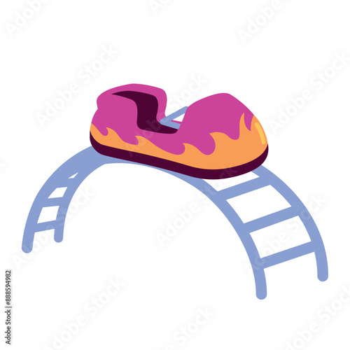 rollercoaster in amusement park and entertainment
