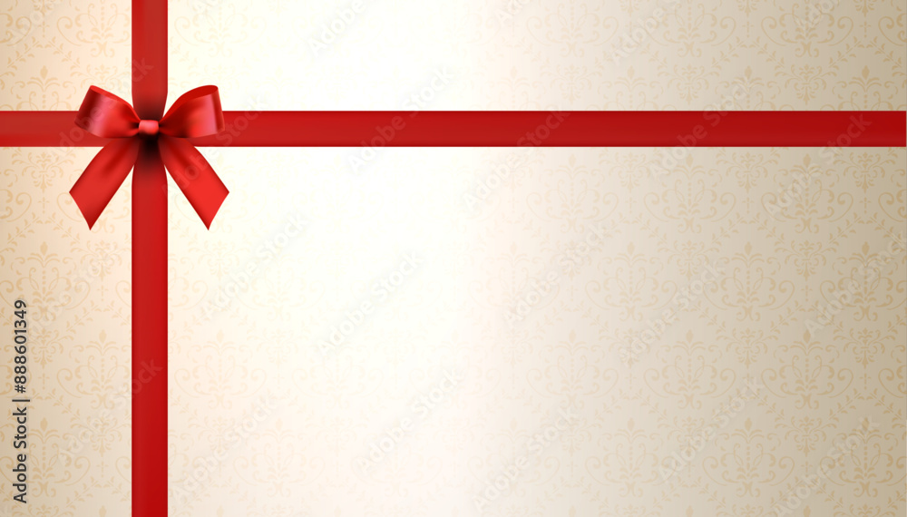 vector design background with elegant red bow vector design background with elegant red bow