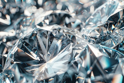 Realistic diamond texture close up photo