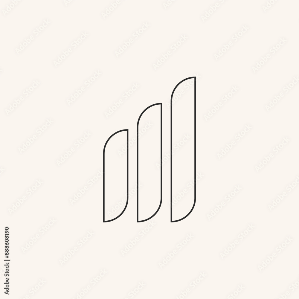letter m graphic line monogram logo vector design illustration. letter m graphic line monogram logo vector design illustration.