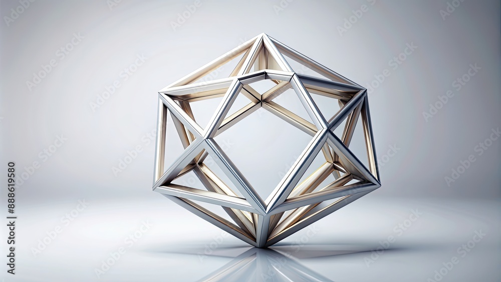 Abstract geometric shape on a white background, , geometric, shape, abstract, design, modern, minimal, object