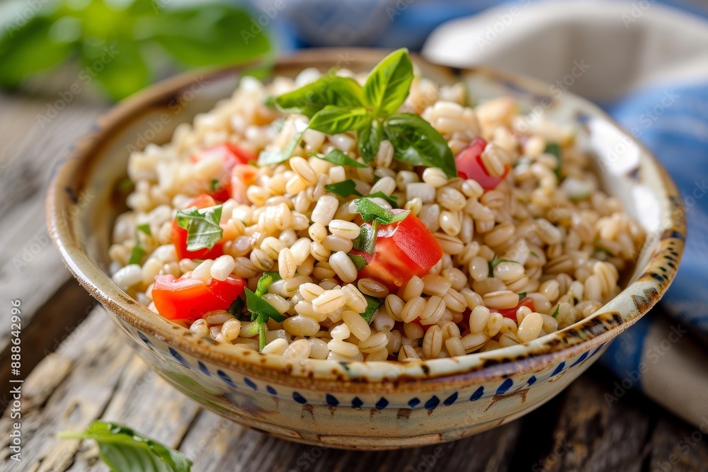 Italian summer dish barley salad Italian summer dish barley salad