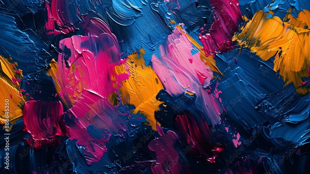 Abstract Painting with Bold Strokes of Color Abstract Painting with Bold Strokes of Color