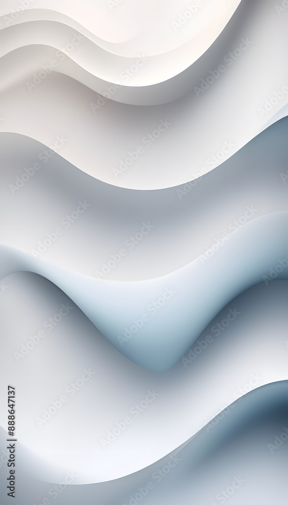 Abstract background with smooth, flowing white and gray waves creating a soft, elegant texture. Abstract background with smooth, flowing white and gray waves creating a soft, elegant texture.