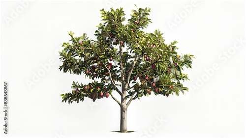 Fototapeta pistacia lentiscus tree hyperrealistic highly detailed isolated on transparent background