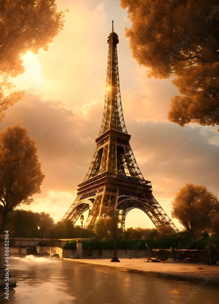 Naklejka premium eiffel tower