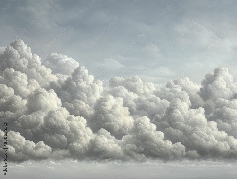 Soft billowy cloudscapes, capturing the gentle and delicate beauty of soft clouds. Soft billowy cloudscapes, capturing the gentle and delicate beauty of soft clouds.