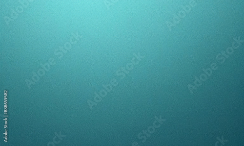 Blue green grainy color gradient background teal turquoise glowing noise texture poster backdrop designm copy space. 