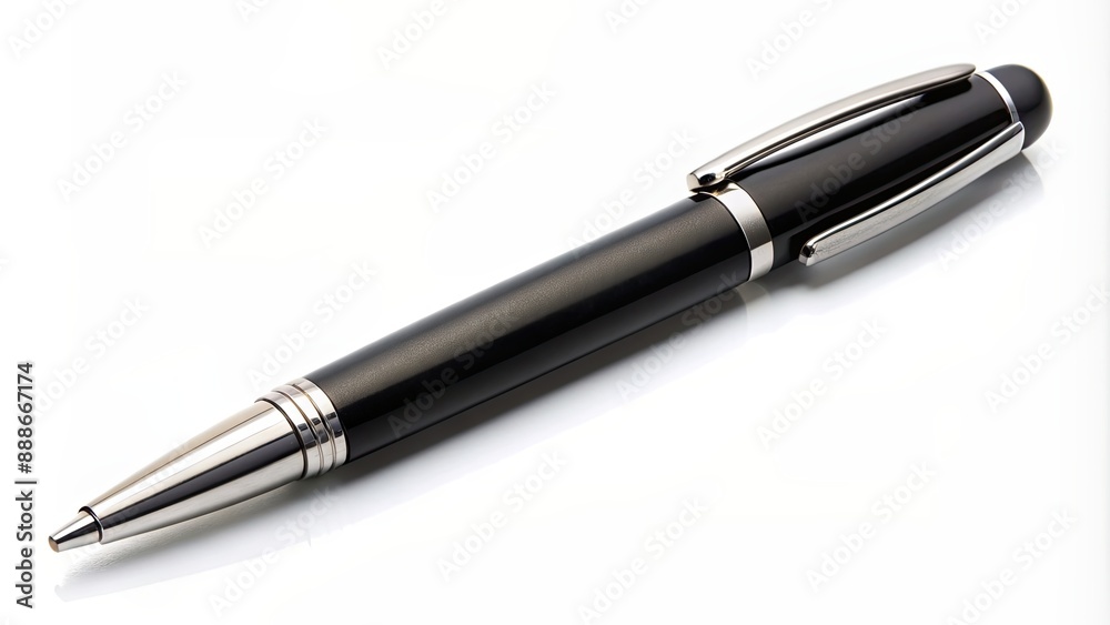 Black pen with silver cap for writing and drawing, black, pen, silver, cap, writing, drawing, stationery, office supplies Black pen with silver cap for writing and drawing, black, pen, silver, cap, writing, drawing, stationery, office supplies