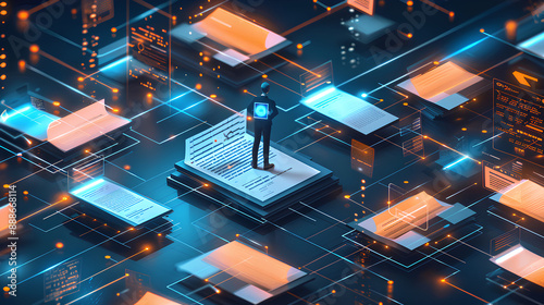 Compliance and Governance, Illustrate a scenario that highlights how advanced document management technologies ensure regulatory compliance and governance standards