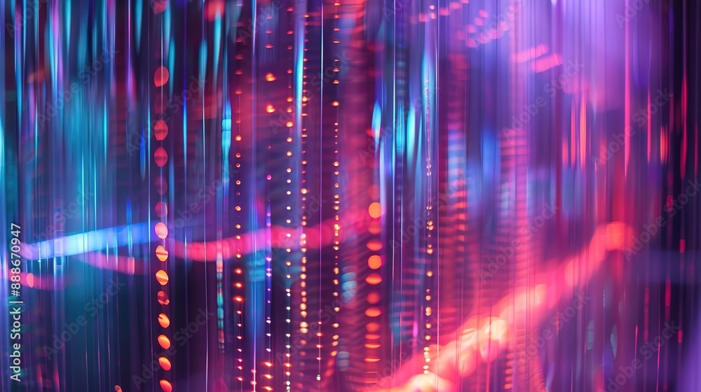 Spectacular Suspended holographic lines Spectacular Suspended holographic lines