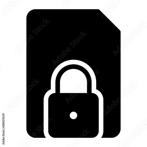 padlock glyph icon