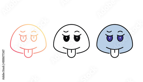 Sarcastic icon design with white background stock illustration