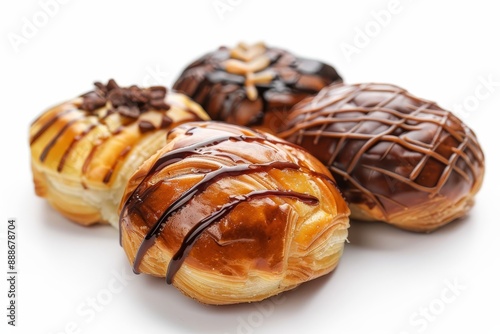 Oriental pastries on white background photo