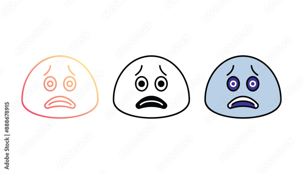 Scared icon design with white background stock illustration