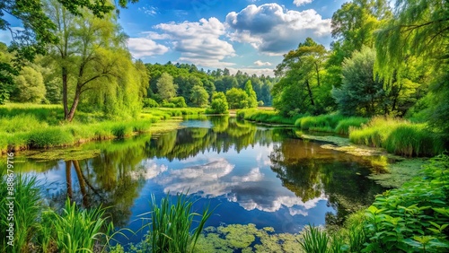 Lush green nature reserve in Germany with diverse flora and fauna, Naturschutz Deutschland, Naturschutzgebiet, Germany