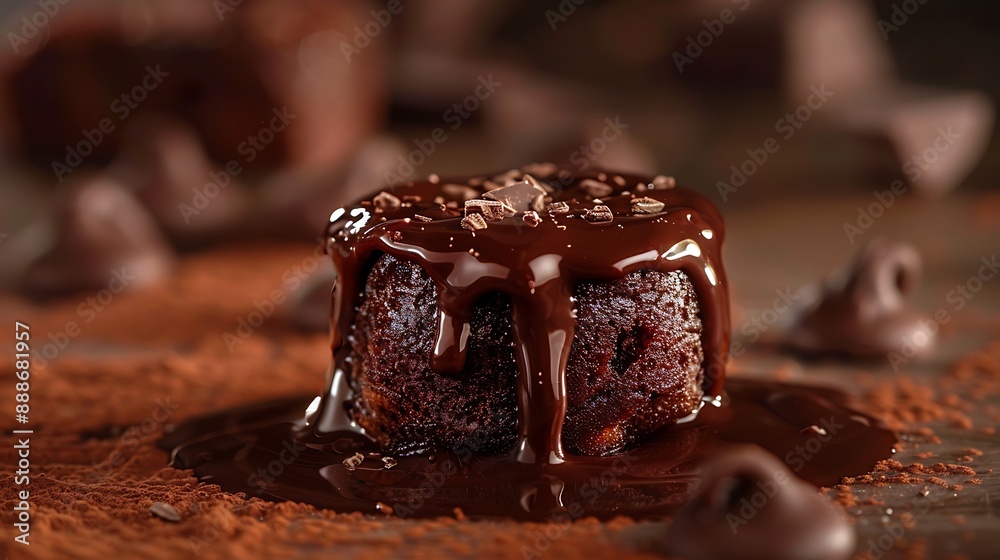 A heavy choco surface and a gooey core make up this tasty fast food choco lava cake