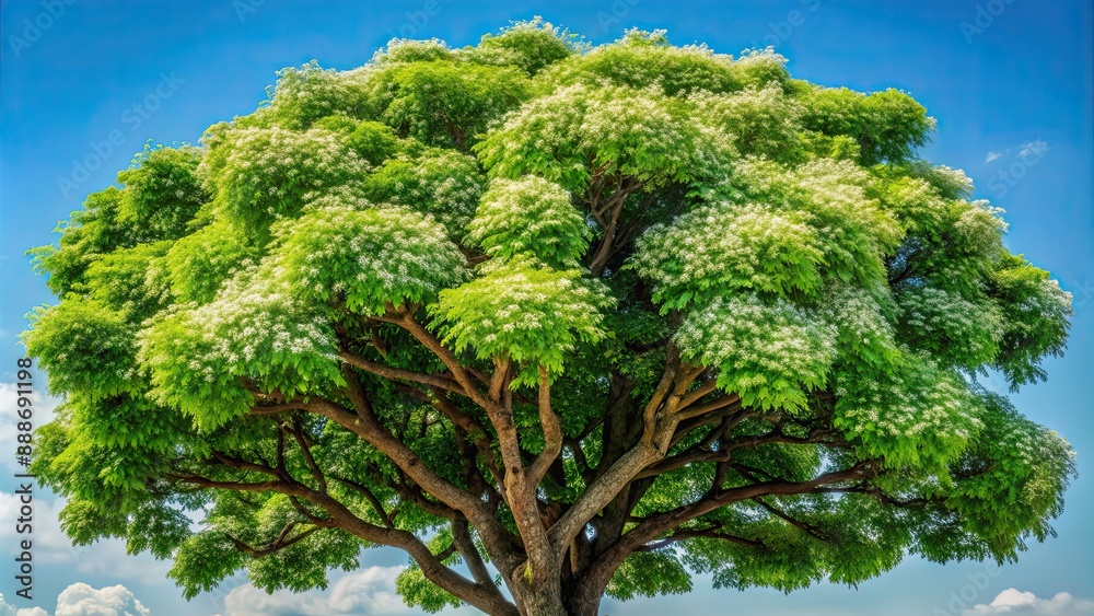 Majestic siamese neem tree with green leaves and small white flowers, Siamese, neem tree, Nim, Margosa, Quinine Majestic siamese neem tree with green leaves and small white flowers, Siamese, neem tree, Nim, Margosa, Quinine