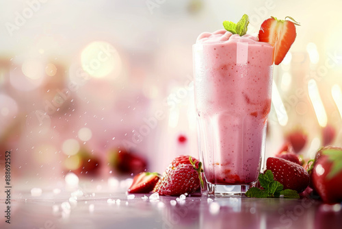 Wallpaper Mural Strawberry Smoothie.Ai generative. Torontodigital.ca