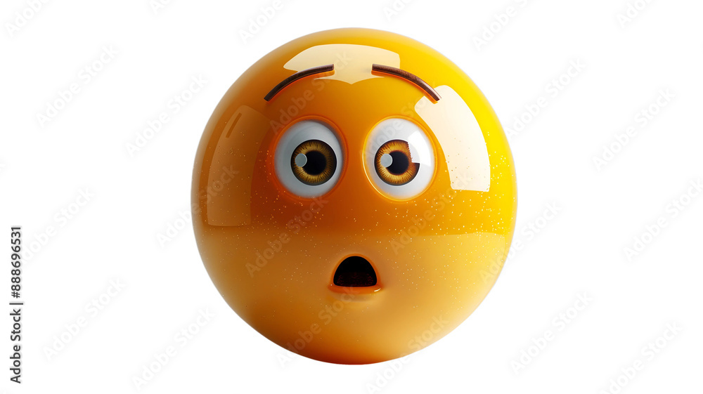 Fototapeta premium Angry emoji face, portraying frustration and anger with intense expression and World Emoji Day