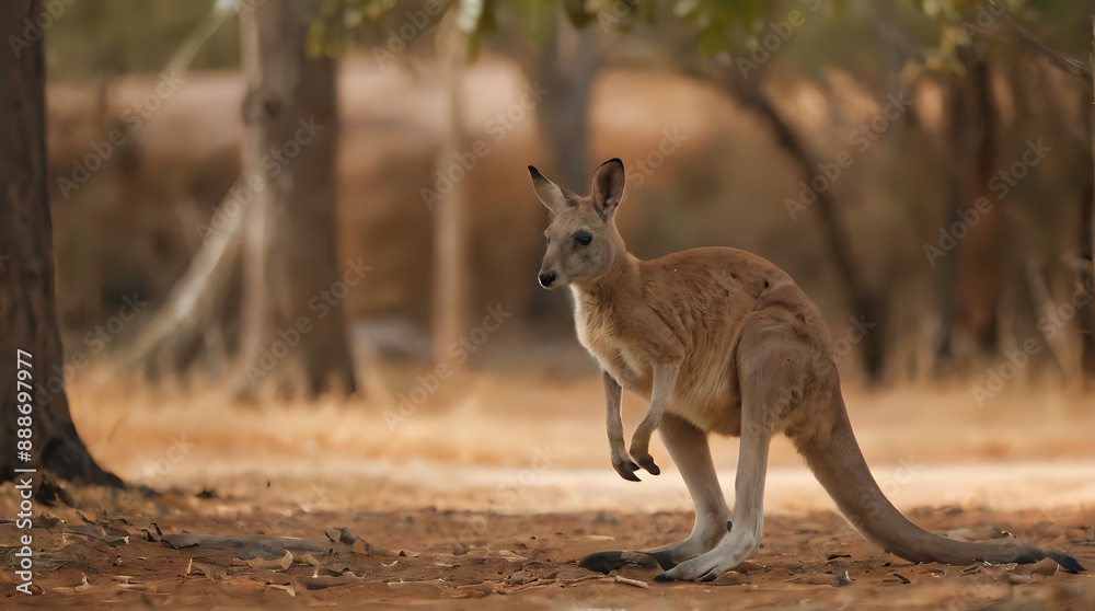 a kangaroo that is standing in the dirt a kangaroo that is standing in the dirt