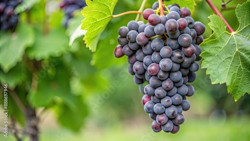 Wallpaper Mural Close up of a ripe red grape hanging on the vine , red grape, vineyard, agriculture, farming, wine, harvest, organic, fresh Torontodigital.ca
