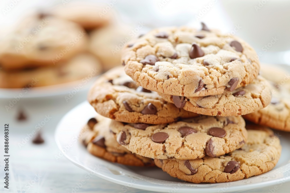 Stack of homemade chocolate chip cookies
Stack of homemade chocolate chip cookies