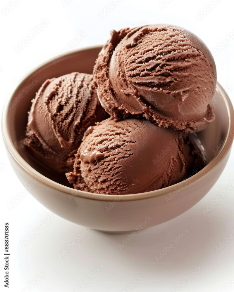 Bowl of chocolate ice cream scoops
Bowl of chocolate ice cream scoops