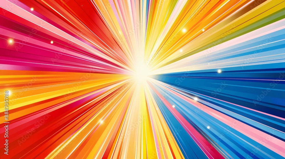 Colorful Radiating Stripes with Bright Center Colorful Radiating Stripes with Bright Center