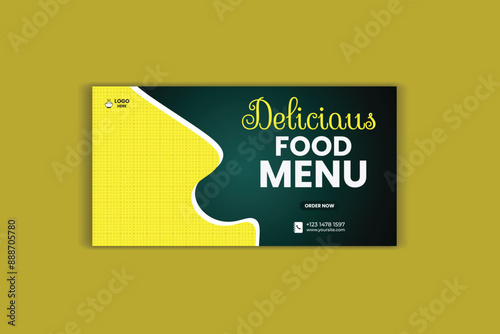 food social media post banner design templet red, black ,yellow, design