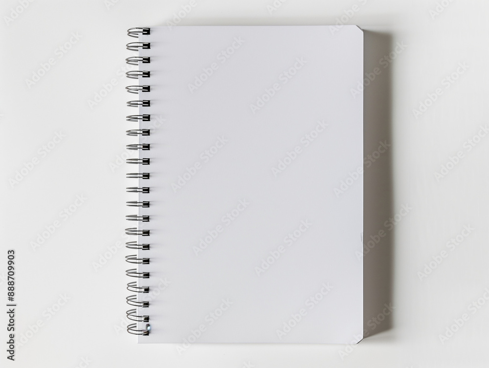 blank notebook isolated on white