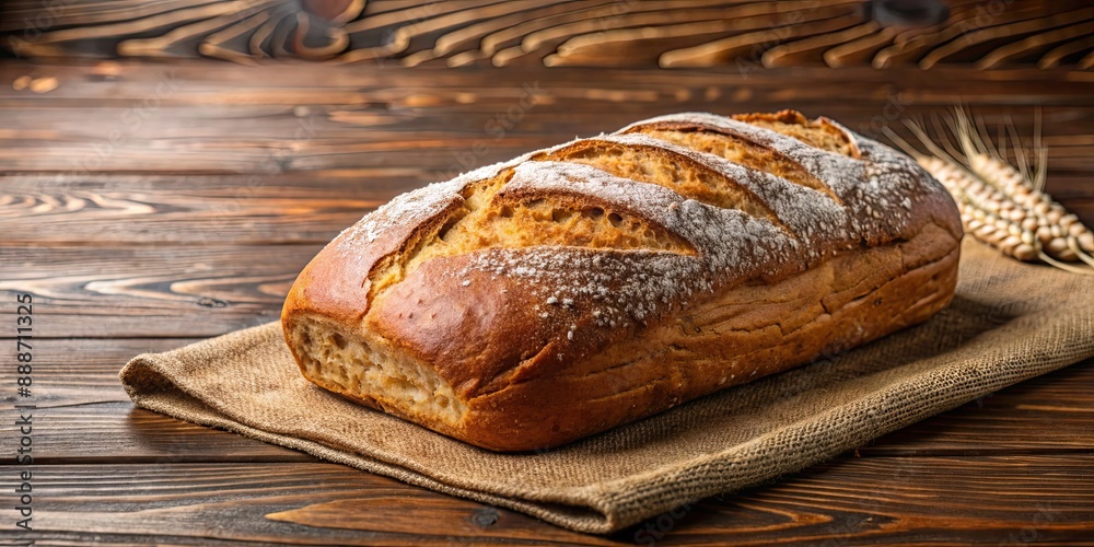 Freshly baked whole wheat bread loaf on wooden table, healthy, organic, homemade, bakery, food, nutritious, delicious, grain, loaf Freshly baked whole wheat bread loaf on wooden table, healthy, organic, homemade, bakery, food, nutritious, delicious, grain, loaf