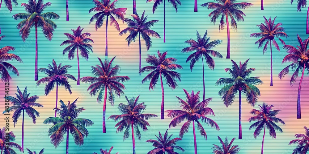 Modern seamless pattern with glitch art palm trees, glitch, modern, seamless, pattern, palm trees, digital art Modern seamless pattern with glitch art palm trees, glitch, modern, seamless, pattern, palm trees, digital art