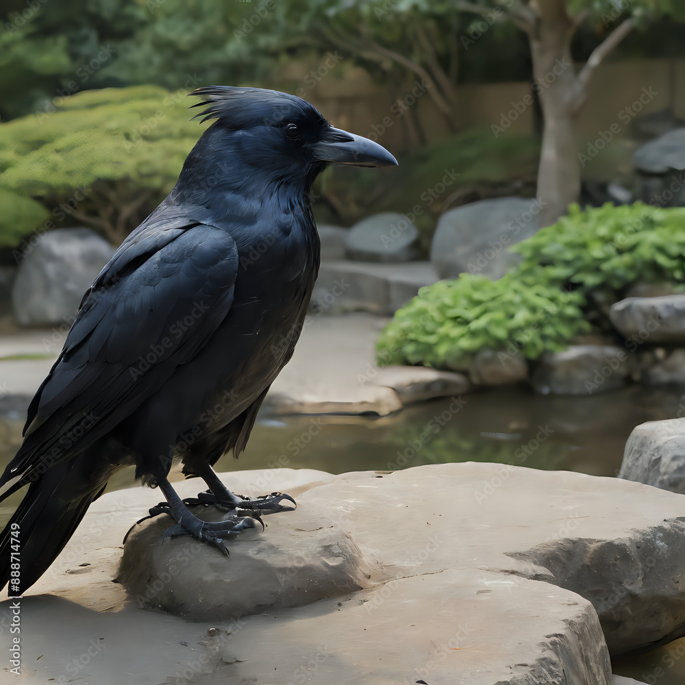 Fototapeta premium crow on the ground