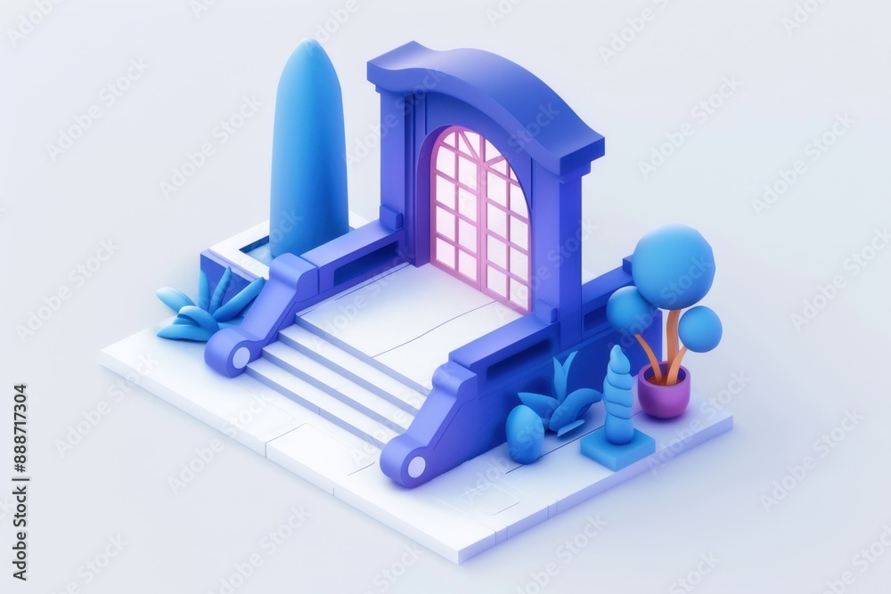 Fantasy for Mystery minimalist, 4k 3d render isolate, isometric on Isolate white background Fantasy for Mystery minimalist, 4k 3d render isolate, isometric on Isolate white background