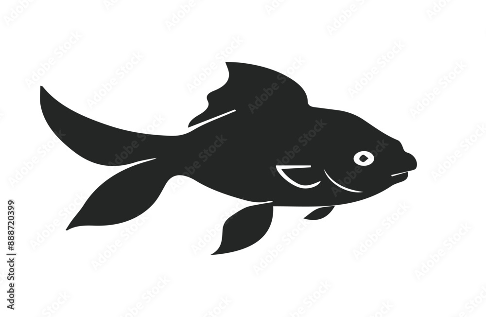 Verious fishs vector set icons silhouettes style with white background Verious fishs vector set icons silhouettes style with white background