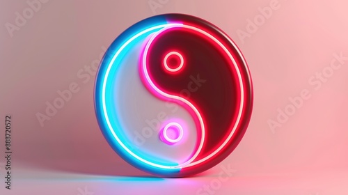 Yin Yang Neon Sign photo