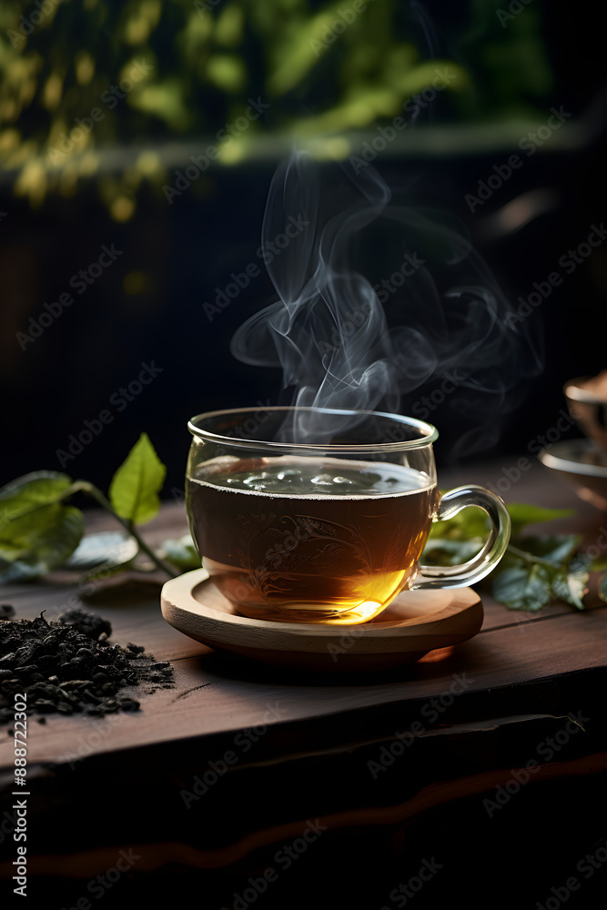 Serenity in a Cup: A Calm, Quiet Moment with a Comforting Brew under a Dappled Sunlight Serenity in a Cup: A Calm, Quiet Moment with a Comforting Brew under a Dappled Sunlight
