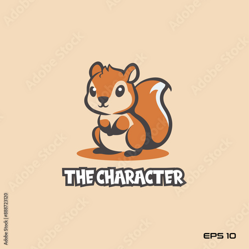 squirrel, character, vector, illustration, eps 10, mascot, logo