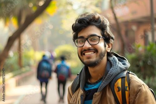 Joyful Indian male university student © LimeSky