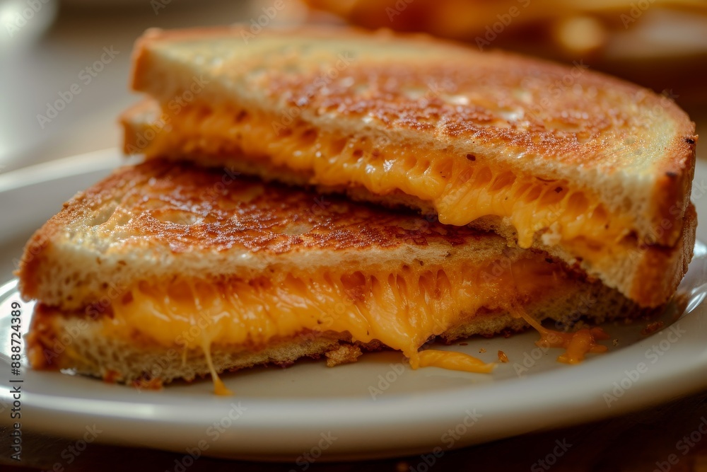 Morning meal consisting of a self made grilled cheese Morning meal consisting of a self made grilled cheese