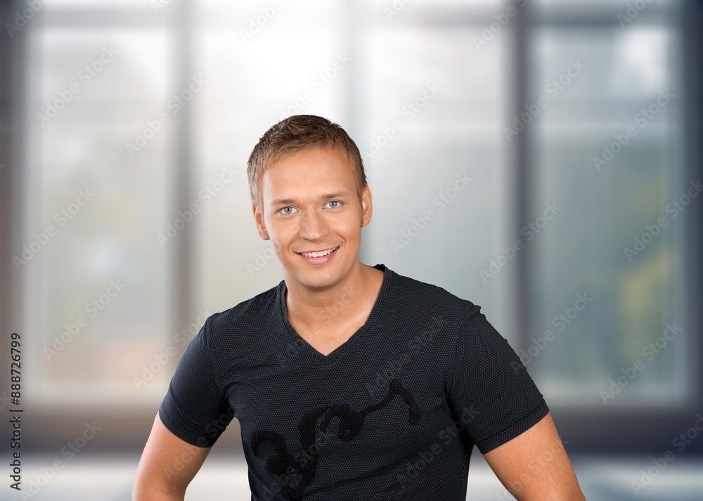 Cheerful attractive business man posing Cheerful attractive business man posing
