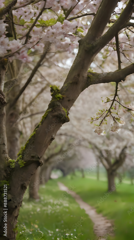 a tree that has a bunch of flowers growing on it a tree that has a bunch of flowers growing on it