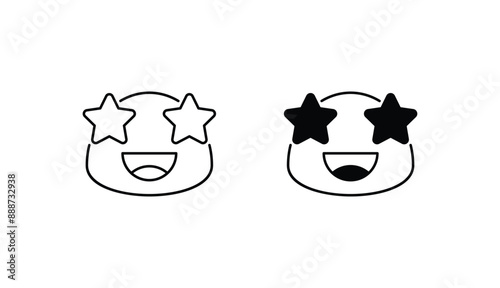 Starstruck icon design with white background stock illustration
