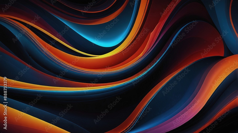 Fototapeta premium Trendy simple color gradient abstract background with dynamic wave line effect. Vector Illustration For Wallpaper, Banner, Background, Card, Book Illustration, landing page