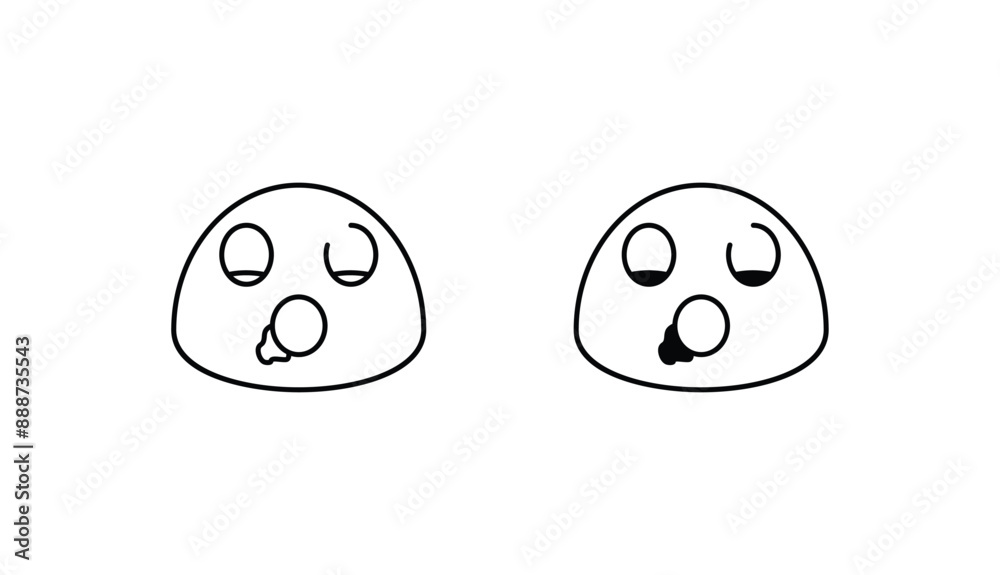 Fototapeta premium Sleep icon design with white background stock illustration